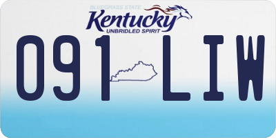 KY license plate 091LIW