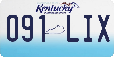KY license plate 091LIX