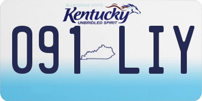 KY license plate 091LIY