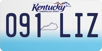 KY license plate 091LIZ