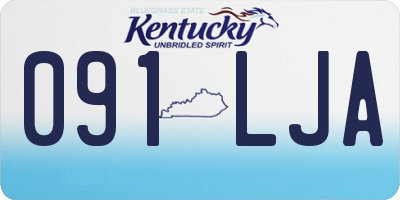KY license plate 091LJA