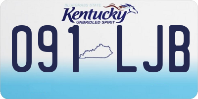 KY license plate 091LJB