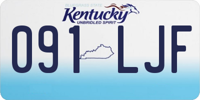 KY license plate 091LJF