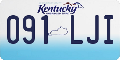 KY license plate 091LJI