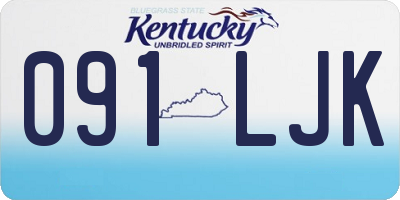 KY license plate 091LJK