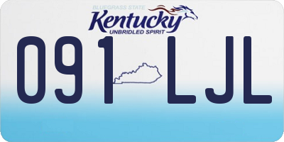 KY license plate 091LJL