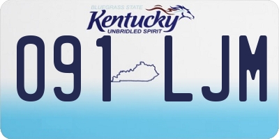 KY license plate 091LJM