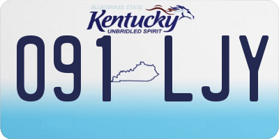 KY license plate 091LJY