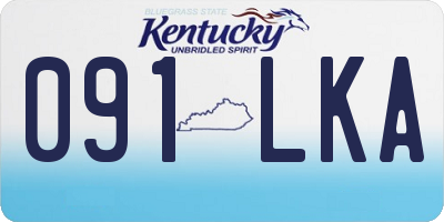 KY license plate 091LKA