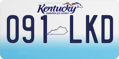 KY license plate 091LKD