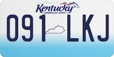 KY license plate 091LKJ