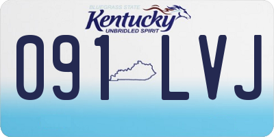 KY license plate 091LVJ