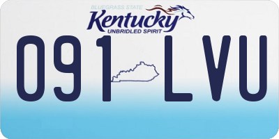 KY license plate 091LVU