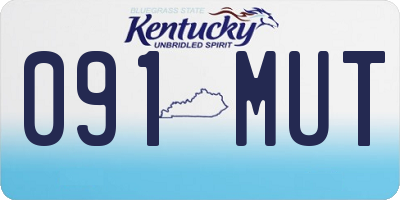 KY license plate 091MUT