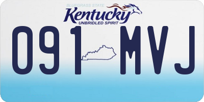KY license plate 091MVJ