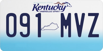 KY license plate 091MVZ