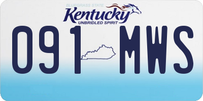KY license plate 091MWS