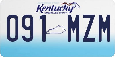 KY license plate 091MZM