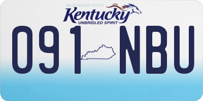 KY license plate 091NBU