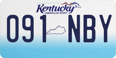 KY license plate 091NBY
