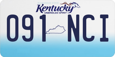 KY license plate 091NCI