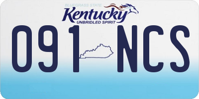 KY license plate 091NCS