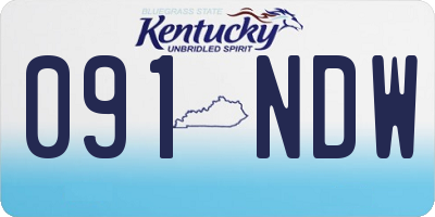 KY license plate 091NDW