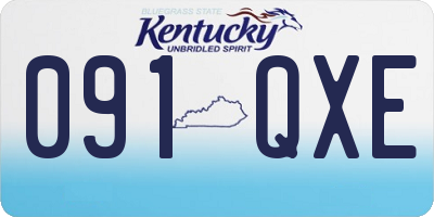 KY license plate 091QXE