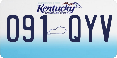 KY license plate 091QYV