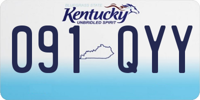 KY license plate 091QYY