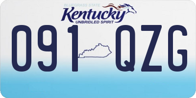 KY license plate 091QZG