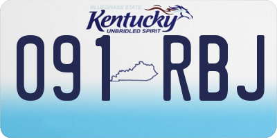 KY license plate 091RBJ