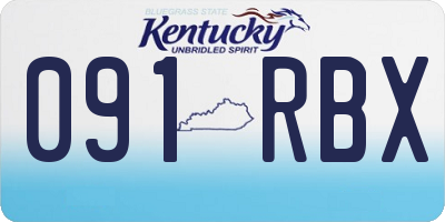 KY license plate 091RBX
