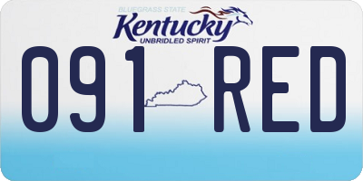 KY license plate 091RED