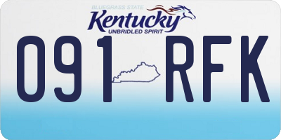 KY license plate 091RFK
