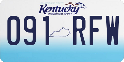 KY license plate 091RFW