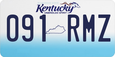 KY license plate 091RMZ