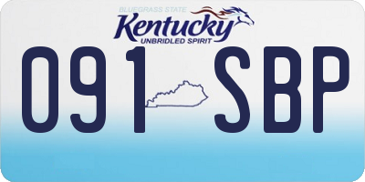 KY license plate 091SBP
