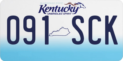 KY license plate 091SCK