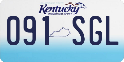 KY license plate 091SGL