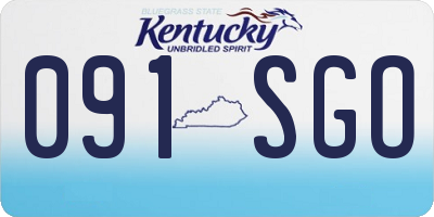 KY license plate 091SGO