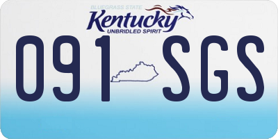 KY license plate 091SGS