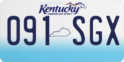 KY license plate 091SGX