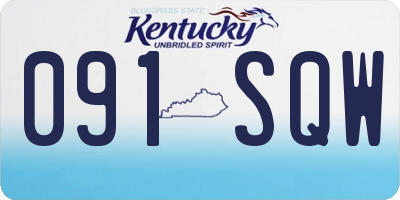 KY license plate 091SQW