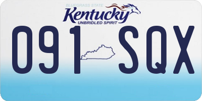 KY license plate 091SQX