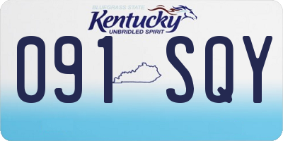 KY license plate 091SQY