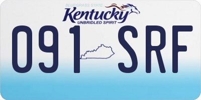 KY license plate 091SRF