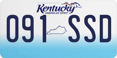 KY license plate 091SSD