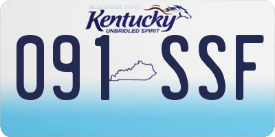 KY license plate 091SSF