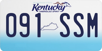 KY license plate 091SSM